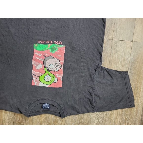 Vintage Invader Zim "Ride The Pig" T-Shirt 2001 Size Adult XL XLarge Cartoon - Picture 3 of 11
